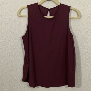Lululemon Here To There Tank Bordeaux Drama Open Back Tank Top size 8